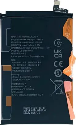 Produktbild von Clappio, HB566880EHW Austausch-Akku für Honor 90 Smart Kapazität 5230mAh, Schwarz
