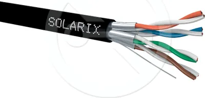 Obrázek produktu pro SOLARIX Instalační kabel Solarix CAT6A STP PE Fca 500m/cívka venkovní SXKD-6A-STP-PE