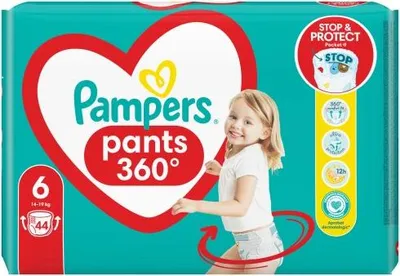 Zdjęcie produktu dla Pampers Pants, rozmiar 6, 44 pieluchomajtki