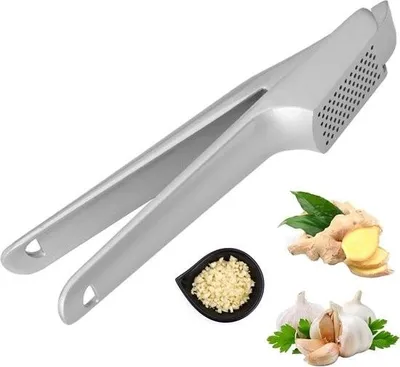 Produktbild von Knoblauchpresse aus Edelstahl | Ergonomischer Griff | Praktische Küchenhilfe