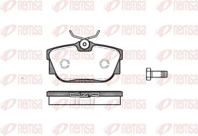 Produktbild von REMSA Bremsbeläge Satz Hinten Bremsklötze für VW Transporter IV Bus (70B, 70C, 7DB, 7DK, 70J, 70K, 7DC, 7DJ) 0767.00