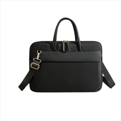 Image de INF Sac pour ordinateur 16 pouces en tissu Oxford grande capacité sacoche professionnelle 42x30x5cm Le noir