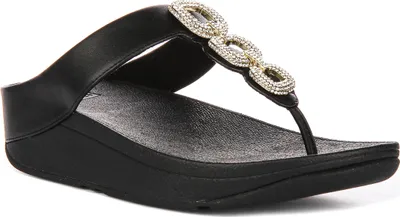 Produktbild von Fitflop Fino Crystal in Schwarz für Damen – 8 UK - 42 EU - 10 US / Black