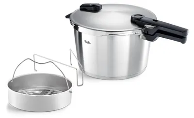 Imagen del producto de Olla a presión de 8 litros, diámetro de 26 cm, acero inoxidable de alta calidad, apta para inducción