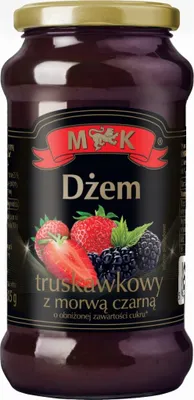 Zdjęcie produktu dla Dżem truskawkowy z morwą czarną 315g MK słoik