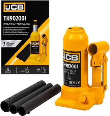 Obrázek produktu pro JCB | Hydraulický zvedák na láhve, 2T, zvedák s beranem, kompaktní zvedák na láhve, zvedák na láhve