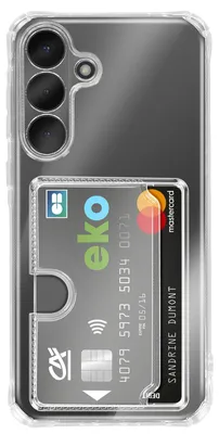 Produktbild von Avizar, Hülle mit Kartenfach und Stoßecken für Samsung Galaxy S26 Plus, Transparent