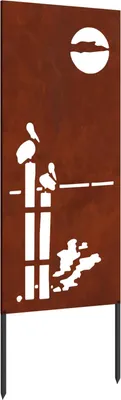 Produktbild von Garten Sichtschutz-Leinwand Rostig 50 x 140 cm Wetterfeststahl