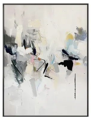 Immagine prodotto di STYLER, quadro su tela, 70x100 cm, con elementi dipinti a mano, decorazione da parete incorniciata, quadro moderno, ideale per soggiorno o camera da letto