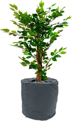Produktbild von Thermo Topfschutz für Pflanzen - 40 x 40 cm - Pflanzkübel Blumentopf Frostschutz Hülle grau