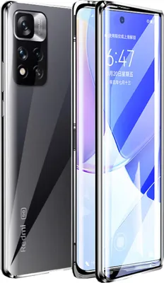 Immagine prodotto di Per Xiaomi Poco M4 Pro 5G Custodia del telefono cellulare Custodia di vetro magnetico paraurti casi nero