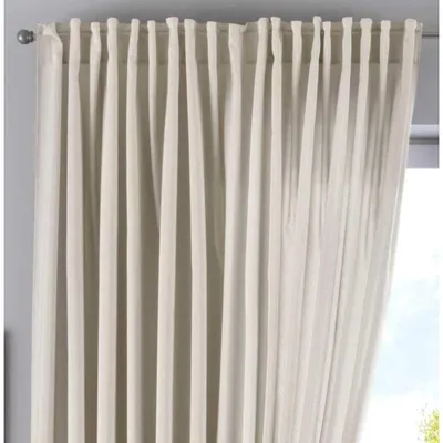 Produktbild von Gardine Vorhang Vorhangstoff - Blickdicht - 250 x 300 cm - Sand - Leinenoptik