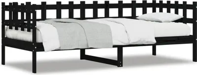 Produktbild von VidaXL 840384, Sofabett, Schwarz, Pinienwald, 1935 mm, 980 mm, 685 mm