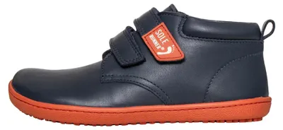 Produktbild von SOLE RUNNER® Winter Kinder Barfußschuh Eris Blue/Orange – warmer Kinder-Barfußschuh für Wintertage,Größe:28,Farbe:Blue/Orange