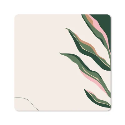 Produktbild von MuchoWow® Mauspad Mousepad Design - Blatt - Grün - Abstrakt 30x30 cm - Mousepads - Maus Mat - Pad - Mausunterlage - Gaming