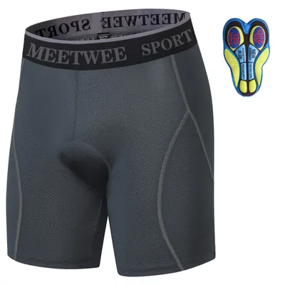 Produktbild von Fahrradunterhose Herren Fahrradhose 4D Gel Radlerhose MTB Biking Cycling Shorts XL Grau