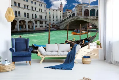 Produktbild von Vlies Fototapete RIALTOBRÜCKE IN VENEDIG 375 x 250 cm (inkl. Kleister) - Vlies Tapete, Wandtapete, Wandbilder - Tapete für Wohnzimmer Schlafzimmer, Büro, Küche - Montagefertig