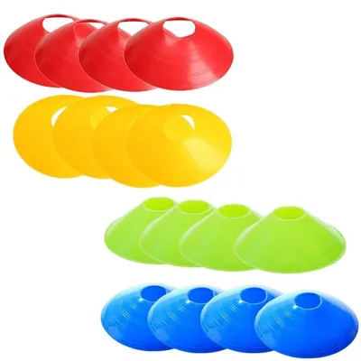 Produktbild von BESPORTBLE 16 Stück Fußball-Trainingsscheiben, Hütchen, Markierungshütchen, Jumbo-Set, Markierungen, Fußballausrüstung, Feldmarkierungen, Fußball-Trainingsausrüstung, Trainingswannen, Hütchen für Fußballtraining