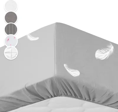 Produktbild von Sleepwise Spannbettlaken, Bettwäsche  Getestet, Mikrofaser Bettlaken, Spannbettlaken 180x200cm / 200x200 cm, King Size Leintuch Antistatisch & Hypoallergen, Bezug für Topper & Boxspringbett