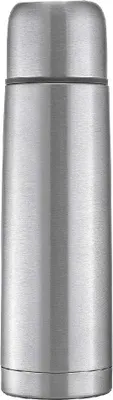 Produktbild von Reer 90508 W Edelstahl Isolier-Flasche PURE 450 ml - Kompakt, Perfekt für Babys, mit integriertem Becher, Silber