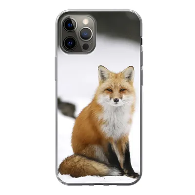 Produktbild von MuchoWow® Handyhülle Schutzhülle Hülle für iPhone 12 Pro Fuchs - Schnee - Winter Silikon Softcase Handy Hülle - Abdeckung