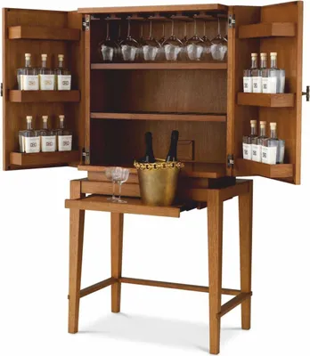 Obrázok produktu pre Casa Padrino luxusná barová skrinka - vinotéka s 2 dvierkami hnedá / bronzová v. 167,5 cm - Barový nábytok