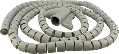 Produktbild von Kabelspiralschlauch flexibel 1,5 m Ø 28 mm Schwaiger grau
