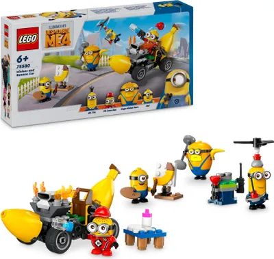 A LEGO set box and the assembled toy.