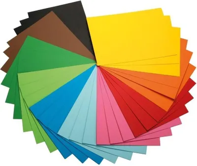 Image de Carton coloré 170 g/m² format A4 (50 feuilles) - 10 couleurs - GDD