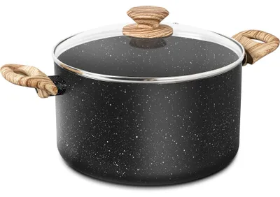 Imagen del producto de Elzusha - Olla de 6 litros con tapa, color , revestimiento antiadherente