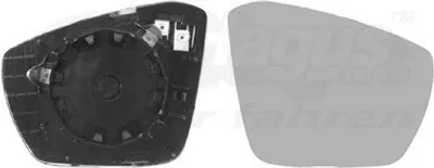 Produktbild von VAN WEZEL Spiegelglas Außenspiegel Rechts für SKODA Octavia III Combi (5E5) Konvex Beheizbar 7624838