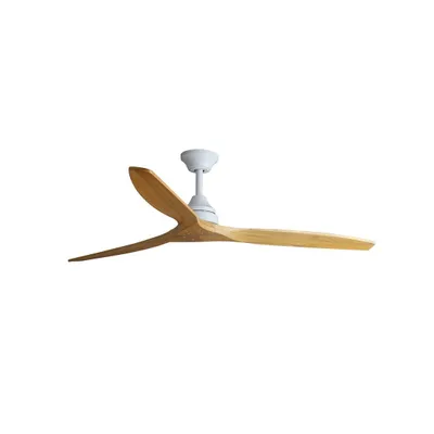 Imagen del producto de Ventilador de techo de bajo consumo con mando a distancia, color blanco, 152 cm