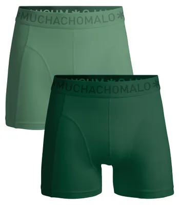 Produktbild von Muchachomalo Herren Boxershorts – 2er Pack – Baumwolle Stretch – Bequeme Unterwäsche – Größe L - SOLID1010-803