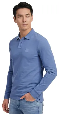 Produktbild von Hugo Boss Orange Passerby Polo langarm hellblau