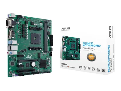 Produktbild von ASUS Pro A520M-C/CSM, AMD, Sockel AM4, AMD Ryzen 3000 Series, Sockel AM4, DDR4-SDRAM, 64 GB