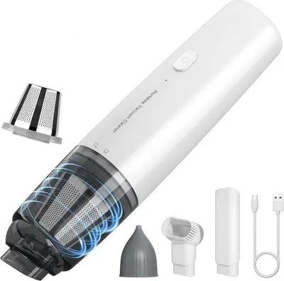 Zdjęcie produktu dla Odkurzacz ręczny akumulatorowy ze stalowym filtrem - 2 stopnie mocy ssania - Mini odkurzacz do użytku domowego, usuwania sierści zwierząt i do biura