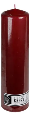 Produktbild von Kaminkerze bordeaux 30x7,8cm Adventskerze Altarkerze Kaminstumpe Laternenkerze