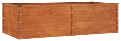 Image de Jardin surélevé en acier Corten, dimensions 160 x 80 x 45 cm