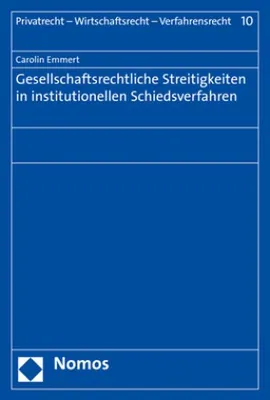 Obrázok produktu pre Emmert, C: Gesellschaftsrechtliche Streitigkeiten in institu