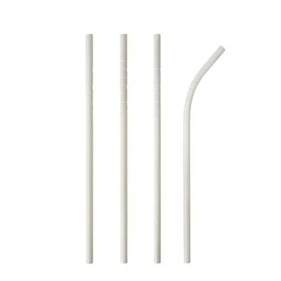 Produktbild von Trinkhalme Papier "pure" Ø 6 mm · 20 cm weiss flexibel