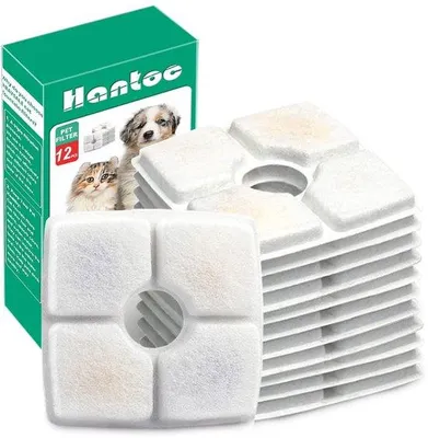 Produktbild von Kattendrinkfonteinfilter 12er Set, 2,5L Vierkant, Hars und Aktivkohle