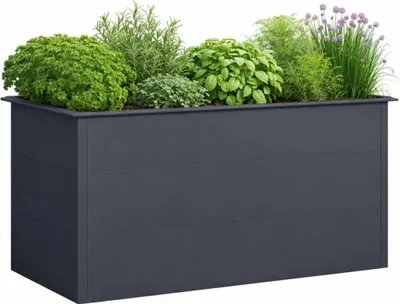 Produktbild von Hochbeet anthrazit pulverbeschichtet, 150 x 75 x 77 cm