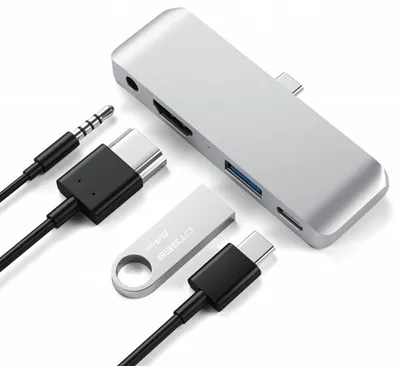 Obrázok produktu pre Satechi USB-C Mobile Hub für Apple iPad 4 in 1 Adapter Silber USB-C 4 in 1