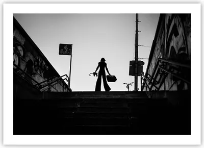 Produktbild von Poster - Poster ohne Rahmen - Schatten Fotografie Treppen - 70x50 cm - Wand Bild - Wanddeko - Wandbilder - Kunstposter - Wandposter - Bilder - Kunstdruck - Wanddekoration - Wandbild - P2XAA70x50-4365