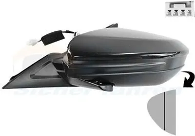 Produktbild von VAN WEZEL 2590805 Außenspiegel Seitenspiegel Links für HONDA CIVIC X Schrägheck (FC, FK) Asphärisch Grundiert