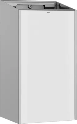 Immagine prodotto di Cestino KWC AR, EXOS, acciaio inox, a parete, 300x573x250 mm, vetro di sicurezza temprato bianco, 30 litri