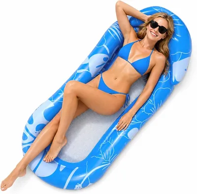 Produktbild von Luftmatratze 198x76 cm, PVC, blau, für Schwimmbad