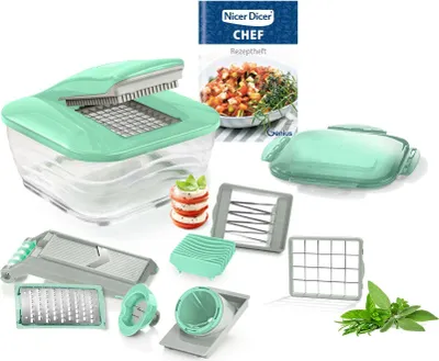 Produktbild von Genius Nicer Dicer Chef, mintgrün, 15 Stück