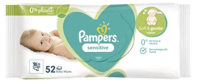 Imagen del producto de Pampers Sensitive, toallitas húmedas, 52 unidades