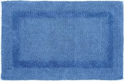 Produktbild von HOMESCAPES Badematte blau 50x80 cm aus 100% Baumwolle